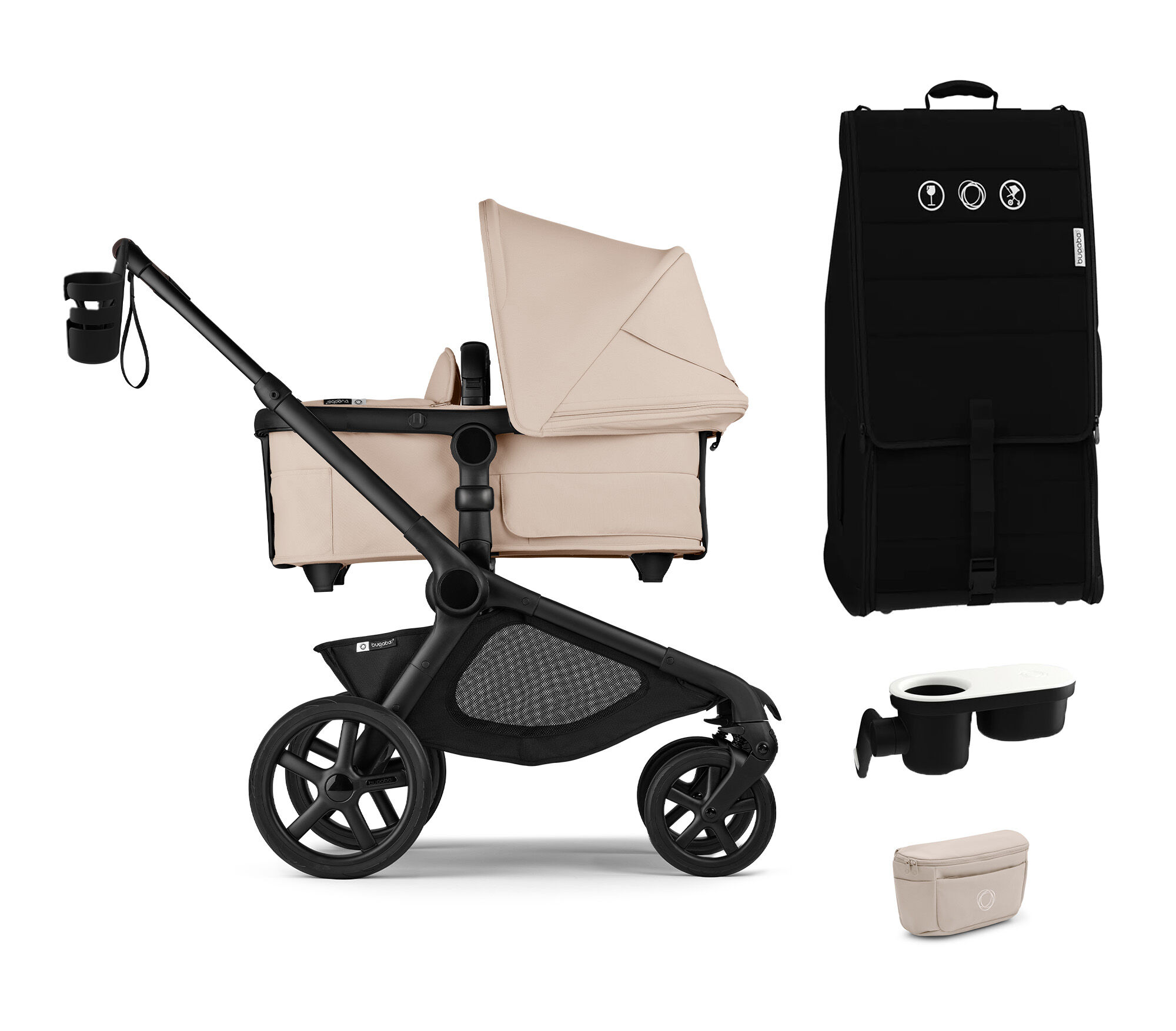 Kangaroo Single-to-double Stroller Travel-ready Bundle | Bugaboo